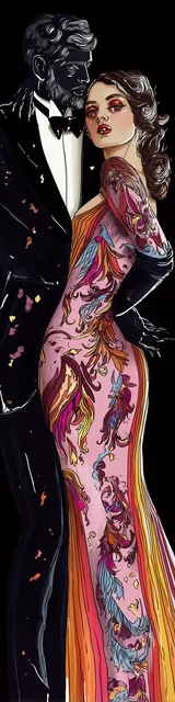 Free vampire bookmark featuring a vampire arching their back